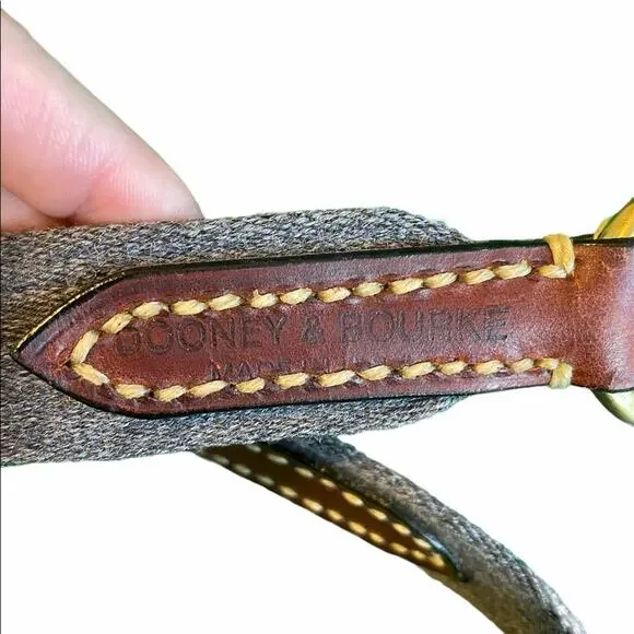 Dooney & Bourke men’s leather/ fabric belt 716